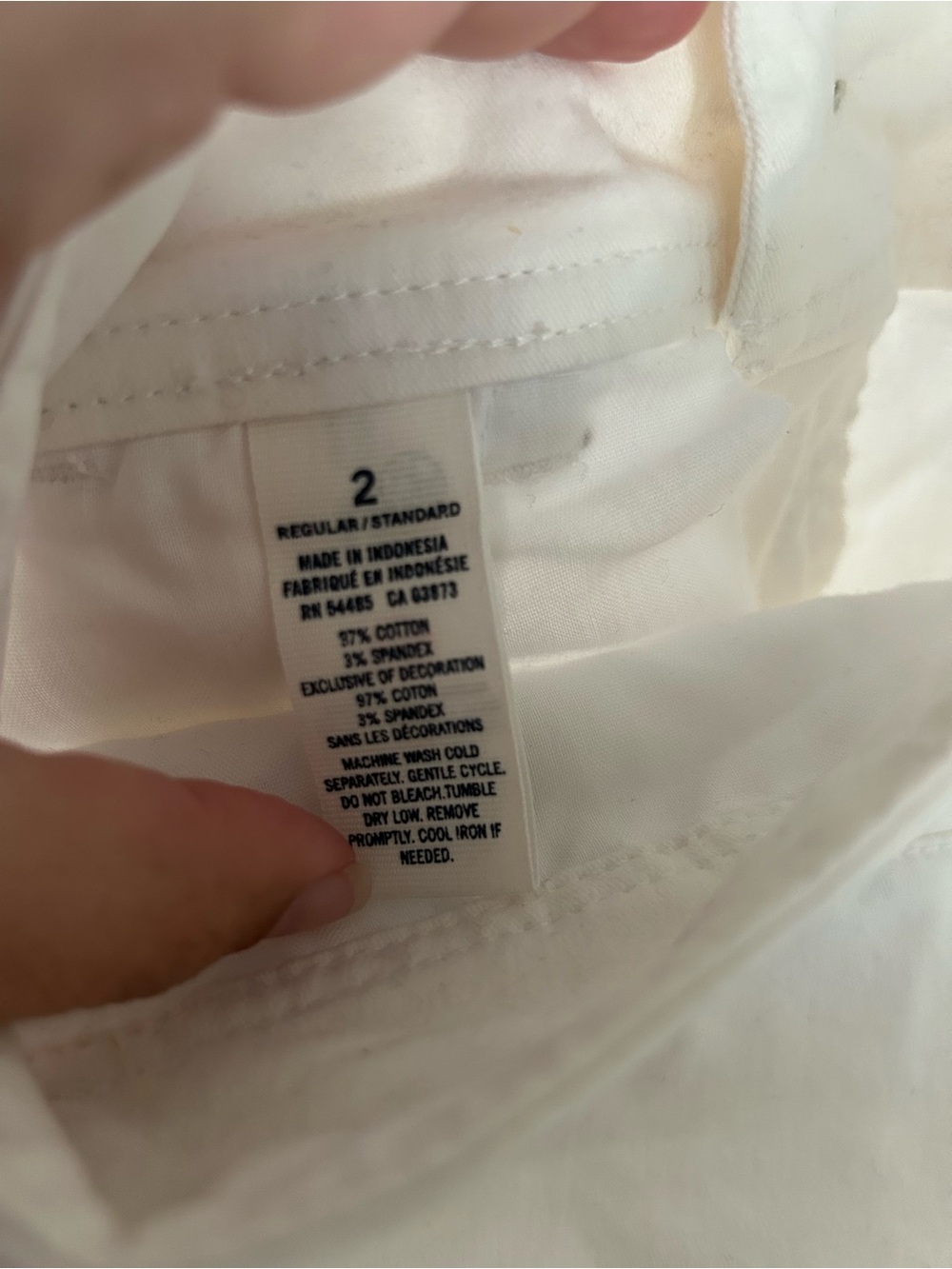 American Eagle Stretch White Pants Low Rise Straight Y2K Preppy Casual Women’s 2 - Picture 4 of 5